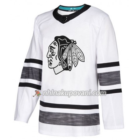 Chicago Blackhawks Dresy Blank Bílá 2019 NHL All-Star Adidas Authentic - Pánské Chicago Blackhawks Dresy Blank Bílá 2019 NHL All-Star Adidas Authentic - Pánské